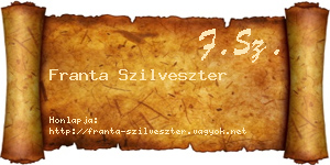 Franta Szilveszter névjegykártya