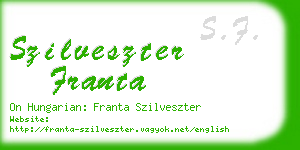 szilveszter franta business card